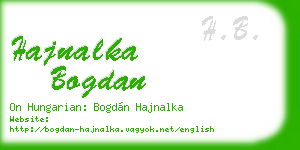 hajnalka bogdan business card