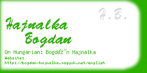 hajnalka bogdan business card